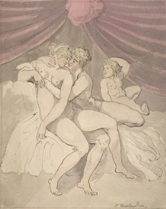 Naakt koppel omhelzend, 1780-1827