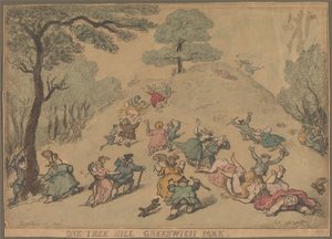 One Tree Hill Greenwich Park door Thomas Rowlandson