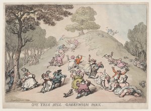 One Tree Hill, Greenwich Park, 1802 door Thomas Rowlandson