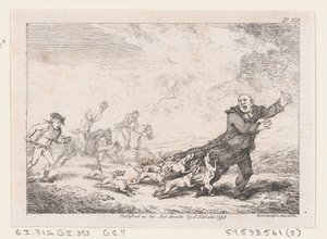 Parson Adams Betrokken bij een Gevaarlijk Jachtavontuur, uit De Avonturen van Joseph Andre..., 1792