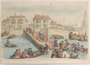 Plaat 25: Een Landingsplaats, uit Wereld in Miniatuur, 1816