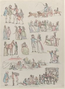 Plate 7, Contouren van Figuren, Landschappen en Vee...voor het Gebruik van Leerlingen, 27 juni 1790 door Thomas Rowlandson