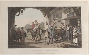 Pleziertjes van een Poste Aux Ânes, uit Journal of Sentimental Travels in the Southern Provin...