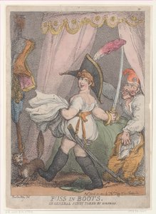 De gelaarsde kat of generaal Junot verrast, 12 april 1811 door Thomas Rowlandson