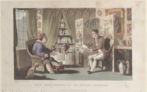 Quae Genus Leest voor aan Sir Jeffery Gourmand, uit The History of Johnny Quae Genu..., 1 maart 1822