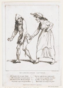 Ruzieachtige Geliefden, 2 januari 1797 door Thomas Rowlandson