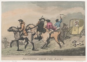 Terugkeer van de races door Thomas Rowlandson