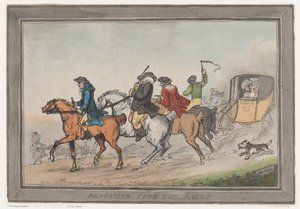 Terugkeer van de Races, 1 december 1791 door Thomas Rowlandson