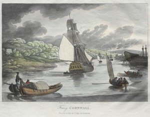Rowlandsons Schetsen uit de natuur: Fowey, Cornwall, 1809 door Thomas Rowlandson