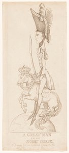 Ruiterstandbeeld voor Napoleon, 1804 door Thomas Rowlandson
