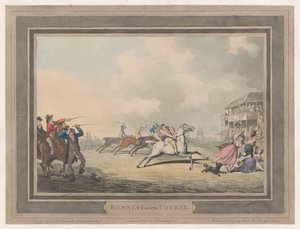 Uit de koers rennen, 1 januari 1799 door Thomas Rowlandson