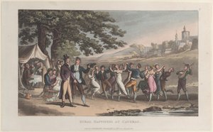 Landelijk geluk in Caverac, uit Journal of Sentimental Travels in the Southern Provinces, 1821 door Thomas Rowlandson