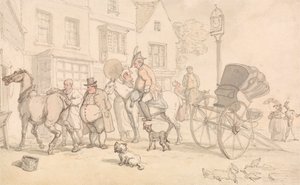 Scène buiten de Half-Moon Inn