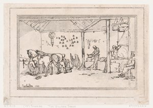 Beslaan: De Dorpssmederij Een Hoefsmederij door Thomas Rowlandson