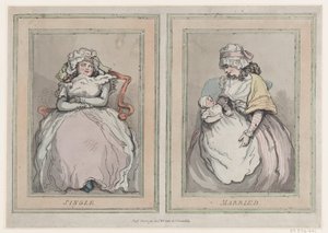 Single and Married, 1 december 1791 door Thomas Rowlandson