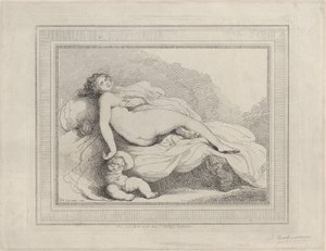 Slapende Venus en Liefde, 1799 door Thomas Rowlandson
