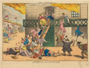 Sporten op een dorpsfeest door Thomas Rowlandson