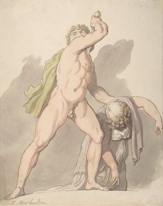 Staande Naakte Man Ondersteunt Flauwvallende Vrouw Ludovisi Galliër in de Uffizi