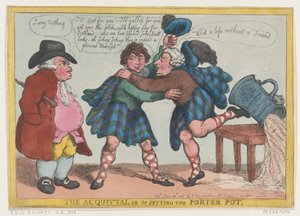 De Vrijspraak, of het Omgooien van de Porter Pot door Thomas Rowlandson