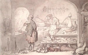 De alchemist door Thomas Rowlandson