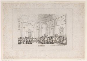 De Bank, januari 1792 (heruitgegeven) door Thomas Rowlandson