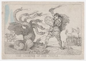 De kampioen van het volk, 11 maart 1784 door Thomas Rowlandson