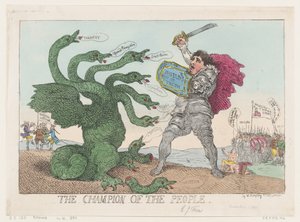 De kampioen van het volk door Thomas Rowlandson