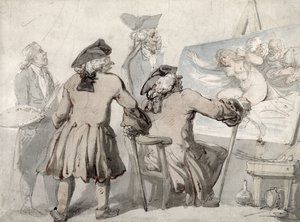 De kenners, ca. 1790 door Thomas Rowlandson