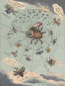 De Corsicaanse Spin in Zijn Web!, 12 juli 1808 door Thomas Rowlandson
