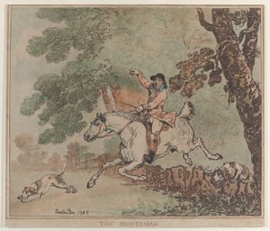 De jager door Thomas Rowlandson