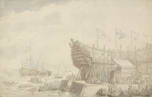 De Te Water Lating van H.M.S. 