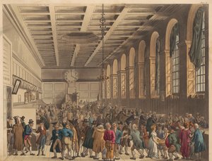 De Long Room, Custom House door Thomas Rowlandson
