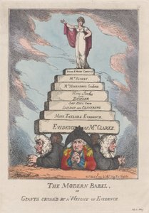 De moderne Babel, of reuzen verpletterd door een gewicht van bewijs