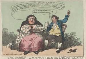 De parodie, - of Moeder Cole en de leider door Thomas Rowlandson