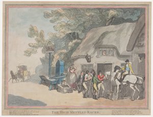 Het postpaard (uit *Het leven van een renpaard, of De temperamentvolle renner*) door Thomas Rowlandson