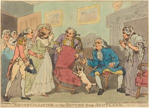 De verzoening, of De terugkeer uit Schotland door Thomas Rowlandson