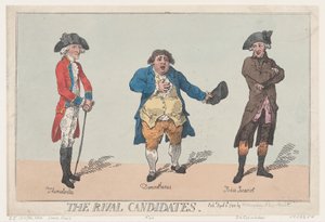De Rivaliserende Kandidaten, 8 april 1784 door Thomas Rowlandson
