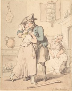 De terugkeer van de matroos uit actieve dienst door Thomas Rowlandson