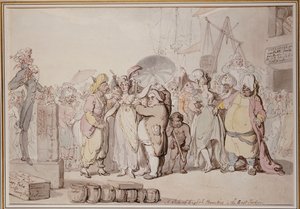 De verkoop van Engelse schoonheden in Oost-Indië, c.1810 door Thomas Rowlandson