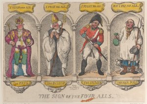 Het Teken van de Vier Allen, 1810 door Thomas Rowlandson