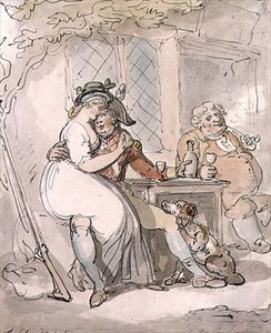 Het vertrek van de soldaat door Thomas Rowlandson