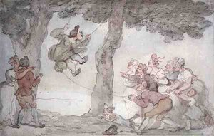 De schommel door Thomas Rowlandson