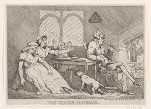 De tedere echtgenoot door Thomas Rowlandson