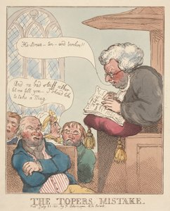 De fout van de Toper door Thomas Rowlandson