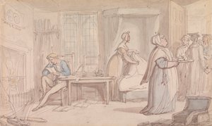 De kamer van de student door Thomas Rowlandson