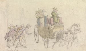 De dominee van Wakefield: Aanwezigheid bij een edelman door Thomas Rowlandson
