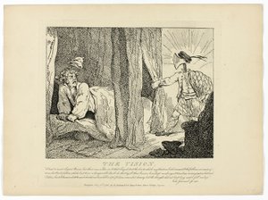 Het visioen, uit Boswells Tour of the Hebrides door Thomas Rowlandson