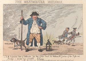 The Westminster Watchman door Thomas Rowlandson