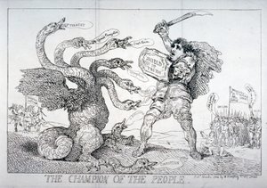 De kampioen van het volk, 1784 door Thomas Rowlandson