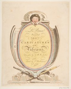 Titelpagina: Le Brun Travested, of Karikaturen van de Passies door Thomas Rowlandson